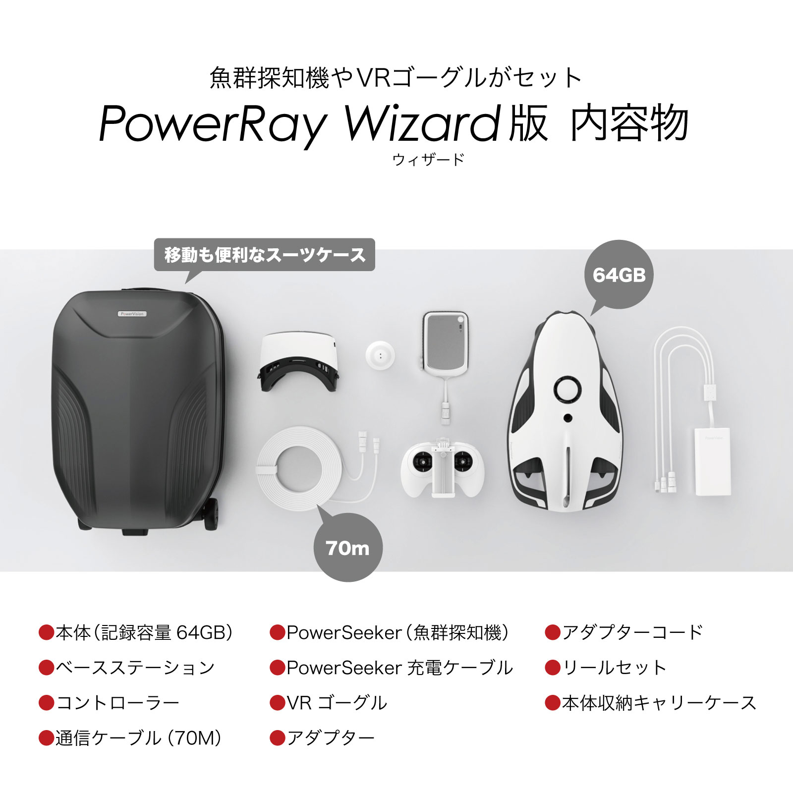 水中ドローン PowerVision PowerRay ウィザード版 PRW10(J)